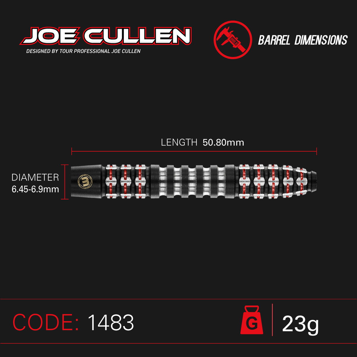 Winmau - Steeldart Joe Cullen Ignition 23 gr.